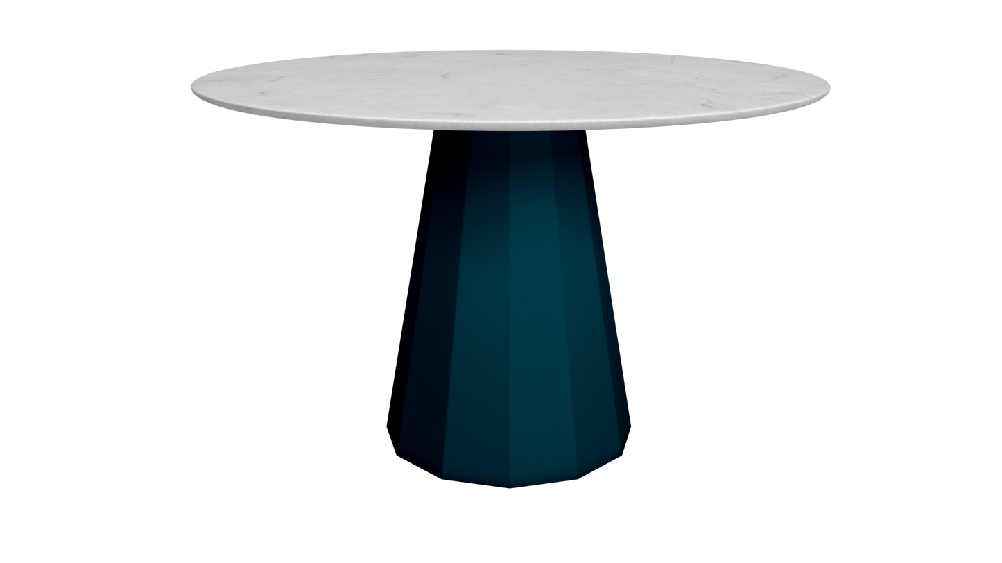 Table ronde en marbre et métal Ø80cm ou Ø120cm Ankara - MATIERE GRISE - La Maison MilanaiseANKARARONDECARRARECanard 115Ø80cm