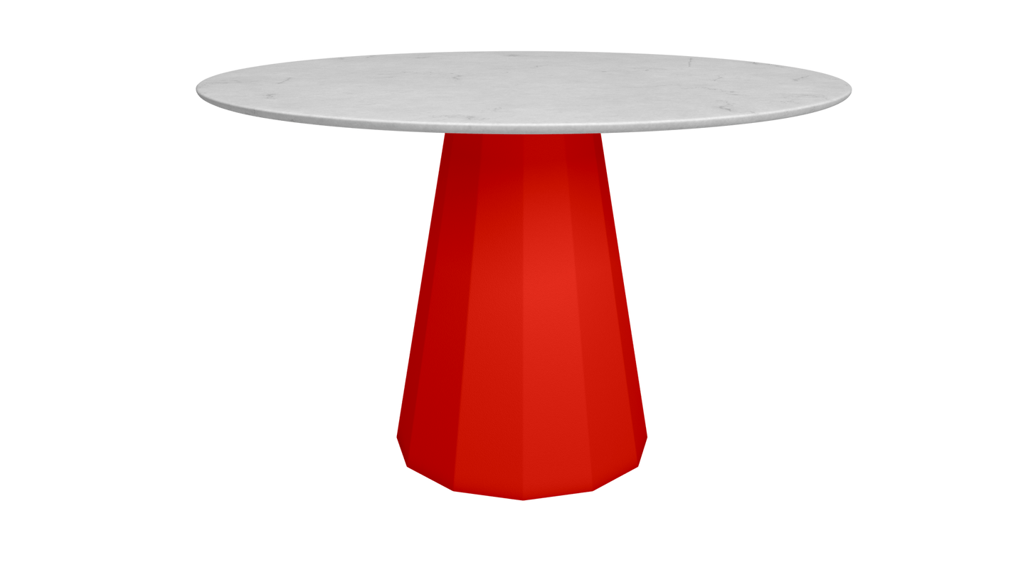 Table ronde en marbre et métal Ø80cm ou Ø120cm Ankara - MATIERE GRISE - La Maison MilanaiseANKARARONDECARRARECorail 032Ø80cm