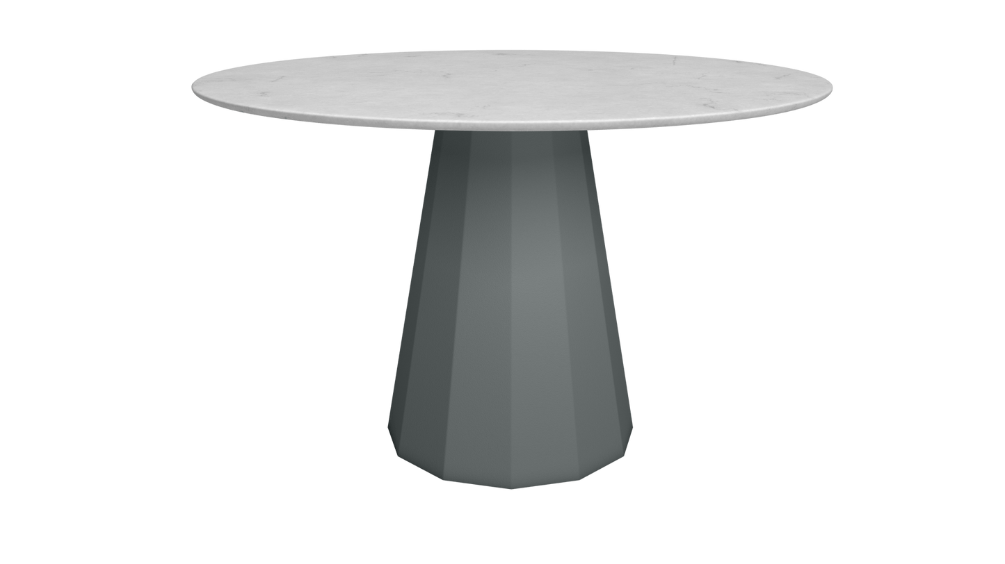 Table ronde en marbre et métal Ø80cm ou Ø120cm Ankara - MATIERE GRISE - La Maison MilanaiseANKARARONDECARRAREOrage 221Ø80cm