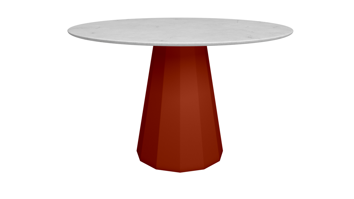 Table ronde en marbre et métal Ø80cm ou Ø120cm Ankara - MATIERE GRISE - La Maison MilanaiseANKARARONDECARRARETerracotta 142Ø80cm