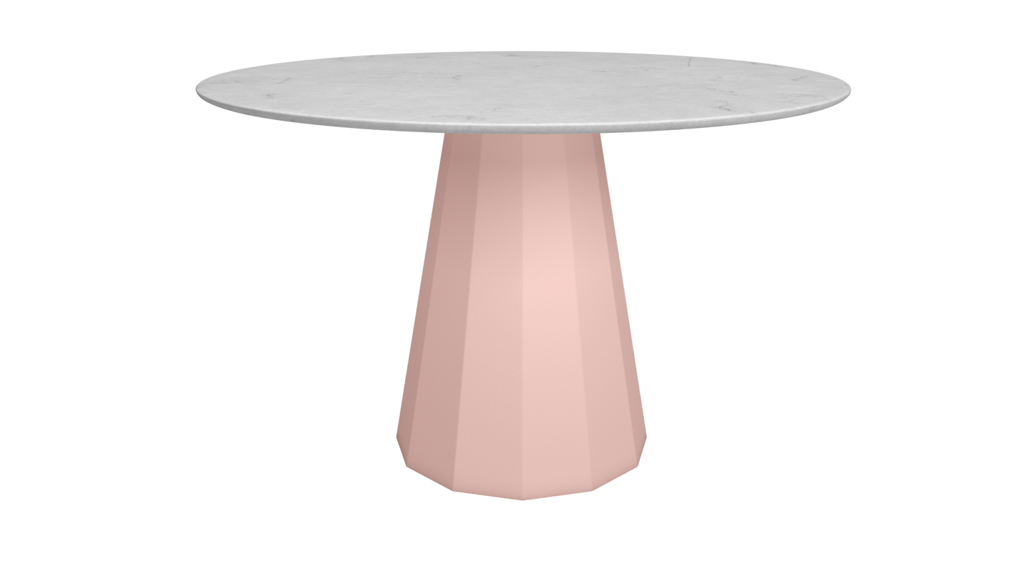 Table ronde en marbre et métal Ø80cm ou Ø120cm Ankara - MATIERE GRISE - La Maison MilanaiseANKARARONDECARRAREBaby pink 162Ø80cm