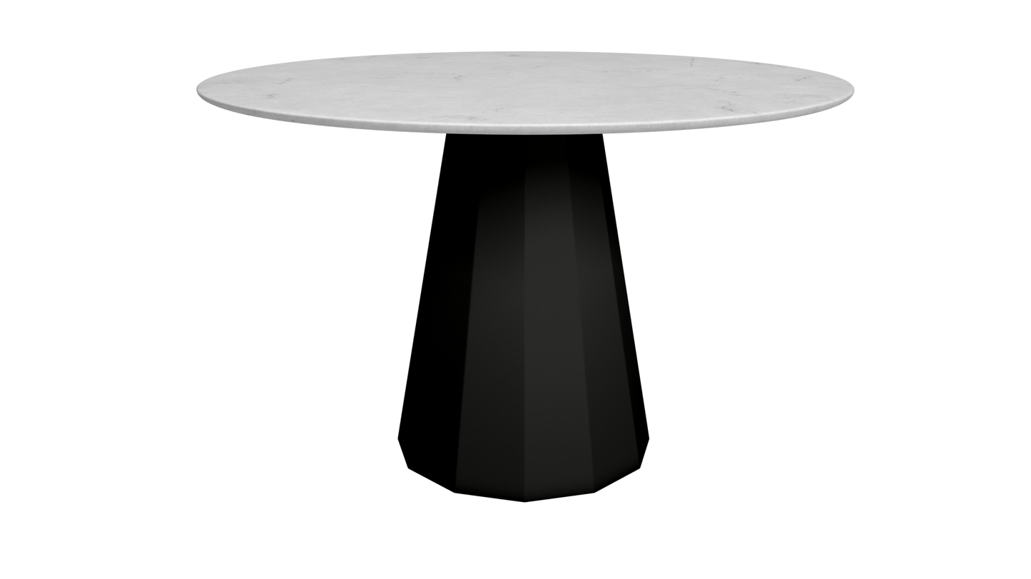 Table ronde en marbre et métal Ø80cm ou Ø120cm Ankara - MATIERE GRISE - La Maison MilanaiseANKARARONDECARRARENoir mat 031Ø80cm