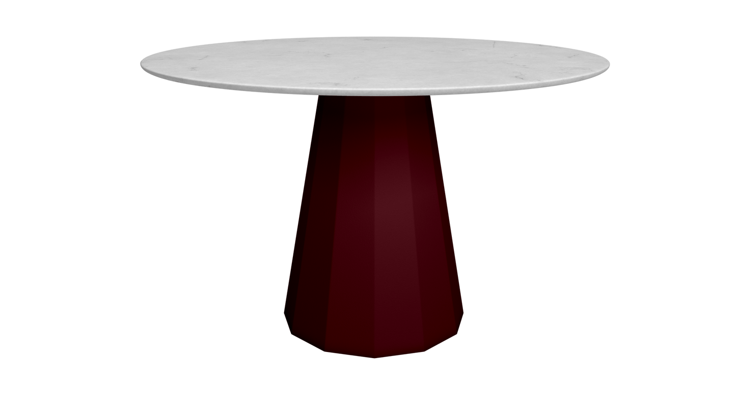 Table ronde en marbre et métal Ø80cm ou Ø120cm Ankara - MATIERE GRISE - La Maison MilanaiseANKARARONDECARRAREBourgogne 153Ø80cm