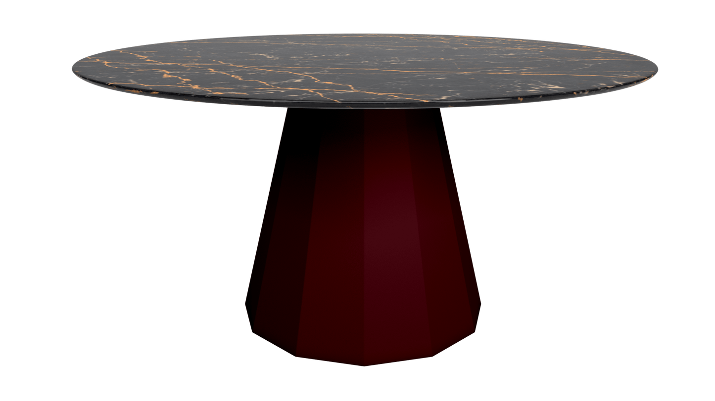 Table ronde marbre avec pied conique en métal Ø150cm Ankara - MATIÈRE GRISE - La Maison MilanaiseANKARARONDE150METALSTLAURENTBourgogne 153