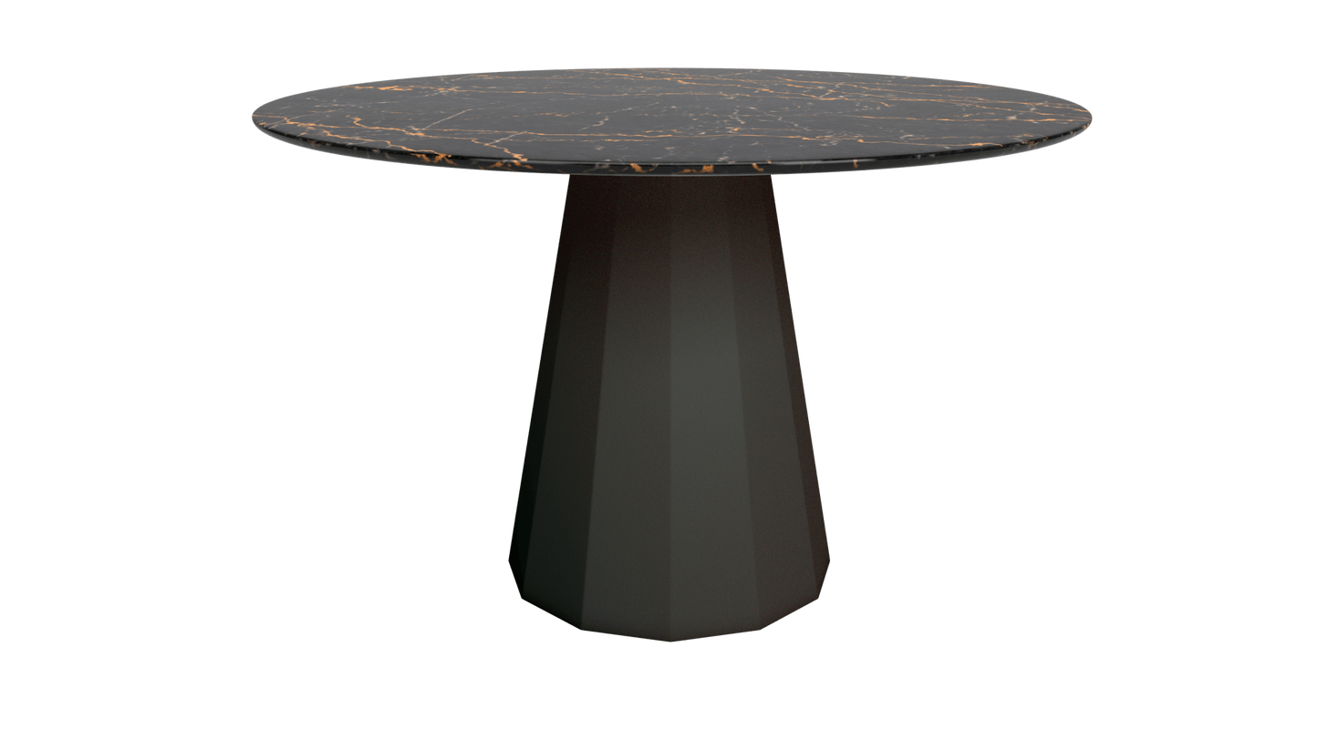 Table ronde marbre avec pied conique en métal Ø80cm ou Ø120cm Ankara - MATIÈRE GRISE - La Maison MilanaiseANKARARONDEMETALSTLAURENTWinners 223Ø80cm