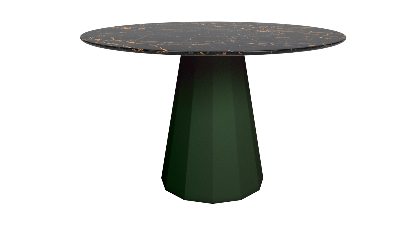 Table ronde marbre avec pied conique en métal Ø80cm ou Ø120cm Ankara - MATIÈRE GRISE - La Maison MilanaiseANKARARONDEMETALSTLAURENTJekyll 123Ø80cm