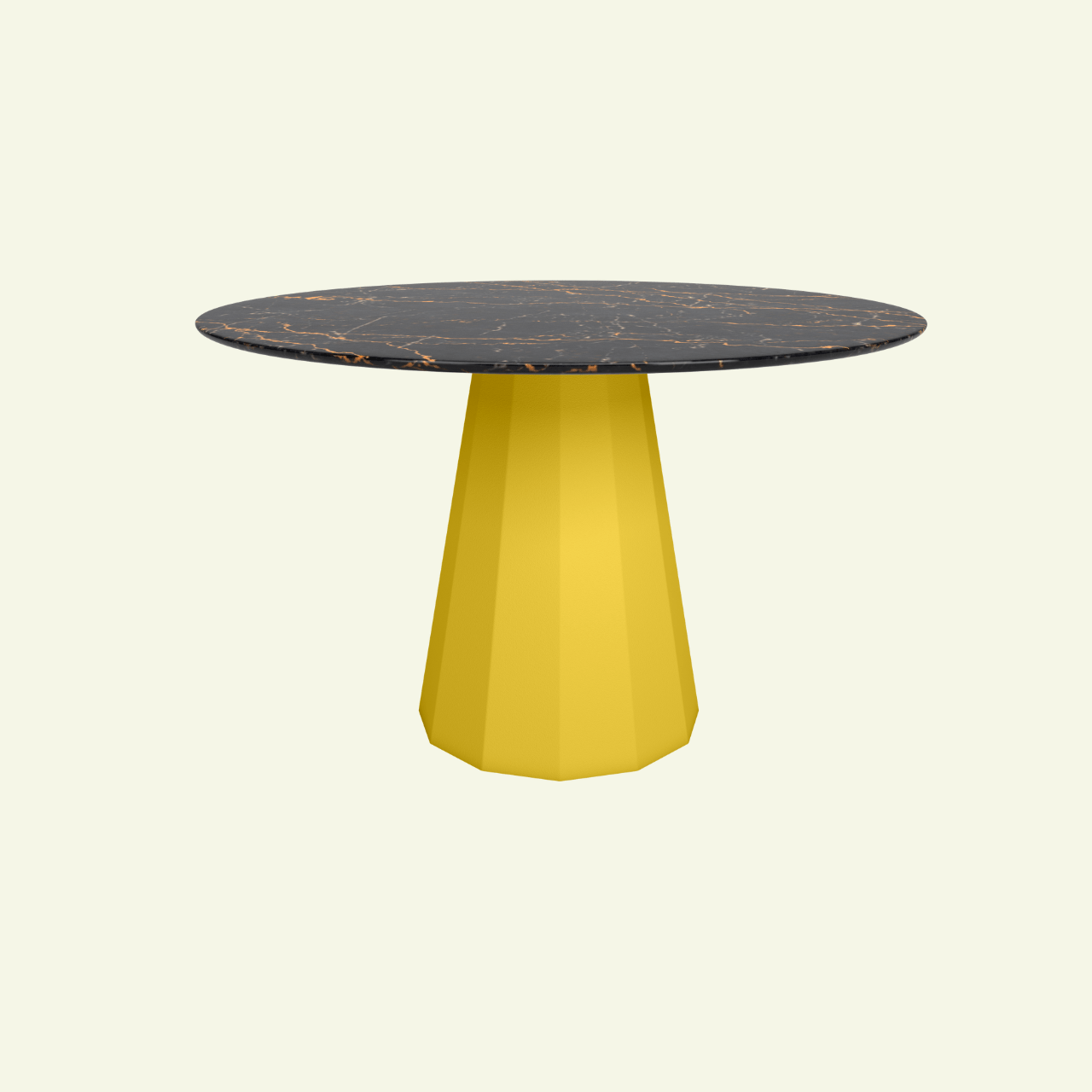 Table ronde marbre avec pied conique en métal Ø80cm ou Ø120cm Ankara - MATIÈRE GRISE - La Maison MilanaiseANKARARONDEMETALSTLAURENTEggshell 161Ø80cm