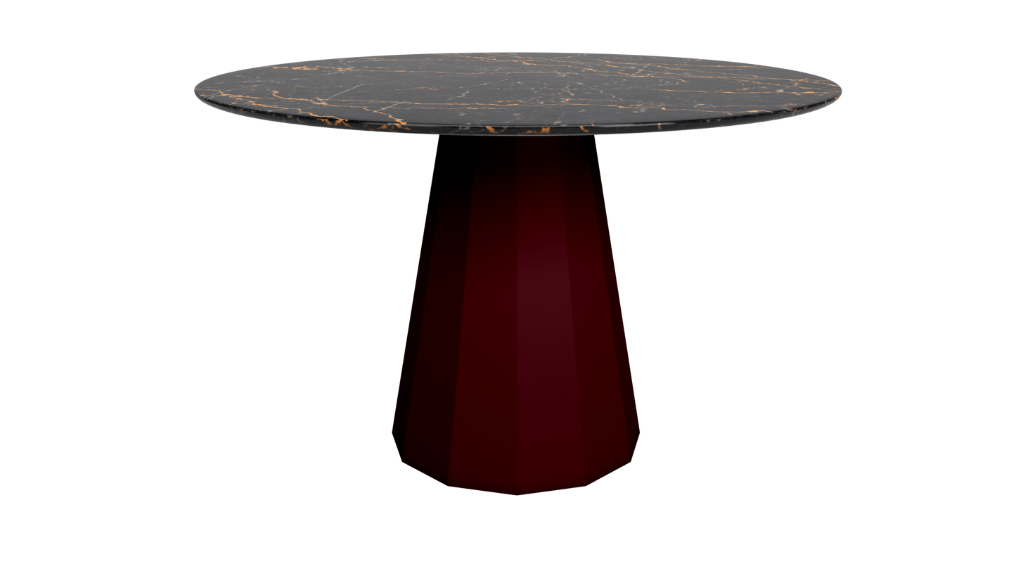 Table ronde marbre avec pied conique en métal Ø80cm ou Ø120cm Ankara - MATIÈRE GRISE - La Maison MilanaiseANKARARONDEMETALSTLAURENTBourgogne 153Ø80cm