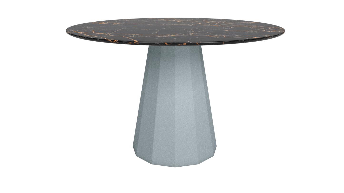 Table ronde marbre avec pied conique en métal Ø80cm ou Ø120cm Ankara - MATIÈRE GRISE - La Maison MilanaiseANKARARONDEMETALSTLAURENTNuage 002Ø80cm
