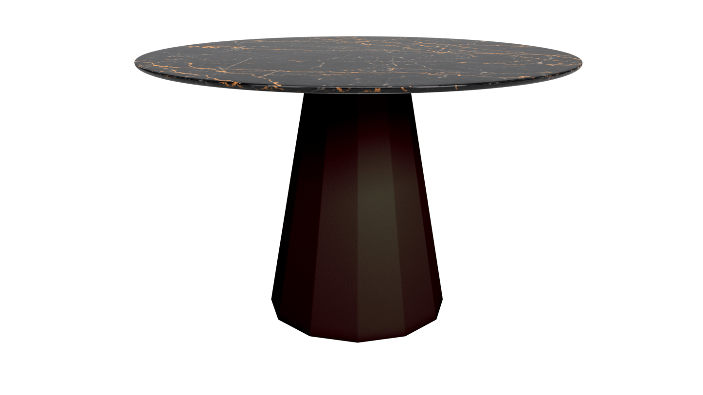 Table ronde marbre avec pied conique en métal Ø80cm ou Ø120cm Ankara - MATIÈRE GRISE - La Maison MilanaiseANKARARONDEMETALSTLAURENTViolet de Mars 171Ø80cm