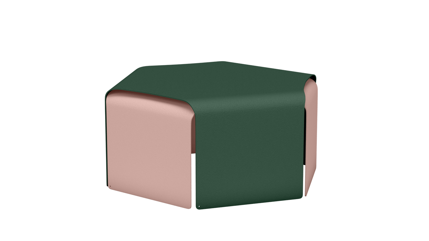 Tables basses empilables design en métal Ponant - MATIERE GRISE - La Maison MilanaiseBaby pink 162Crème 190