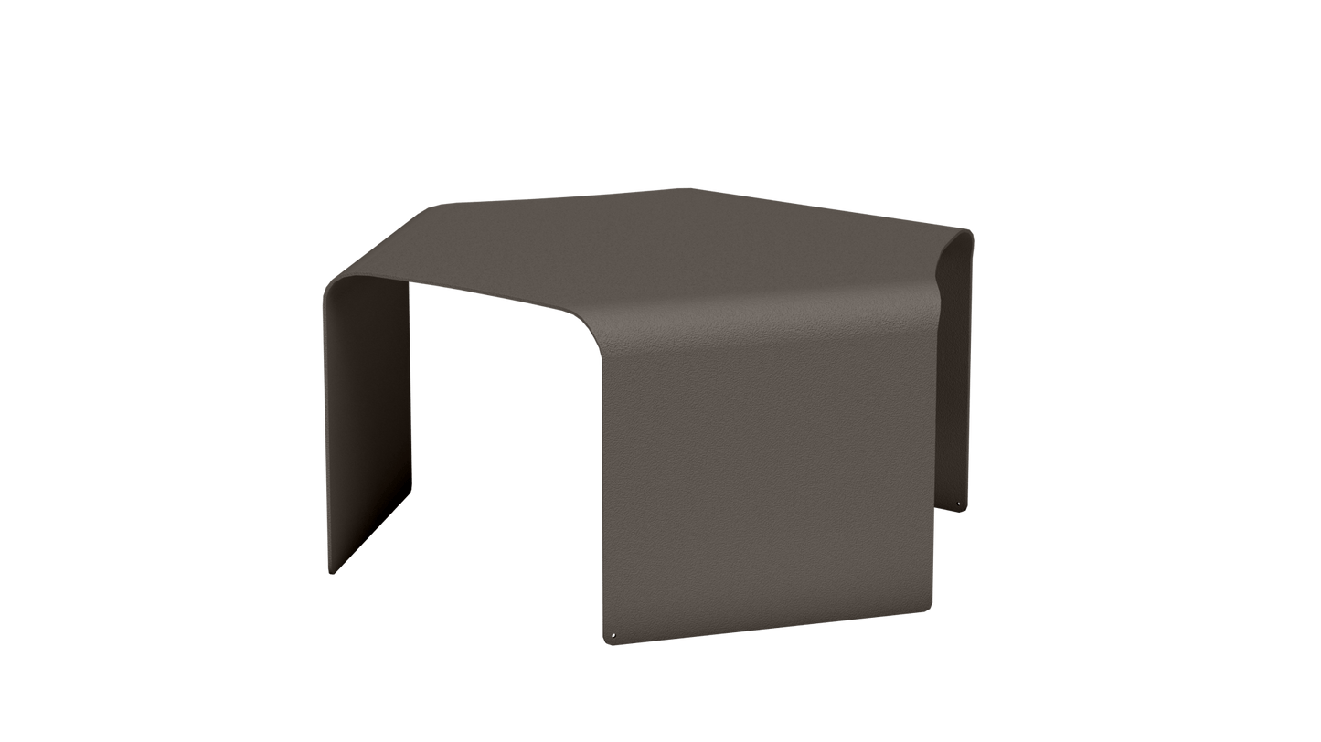 Tables basses empilables design en métal Ponant - MATIERE GRISE - La Maison MilanaiseNoir mat 031Crème 190