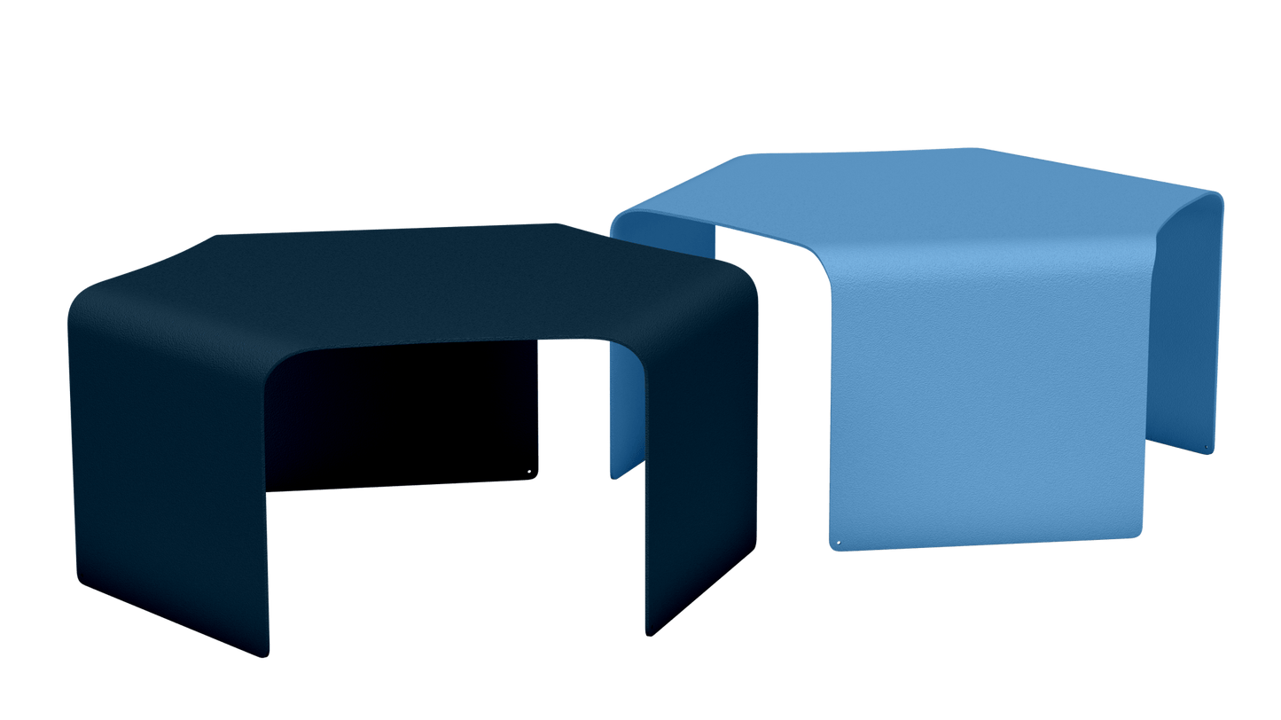 Tables basses empilables design en métal Ponant - MATIERE GRISE - La Maison MilanaiseBleu pur 112Crème 190