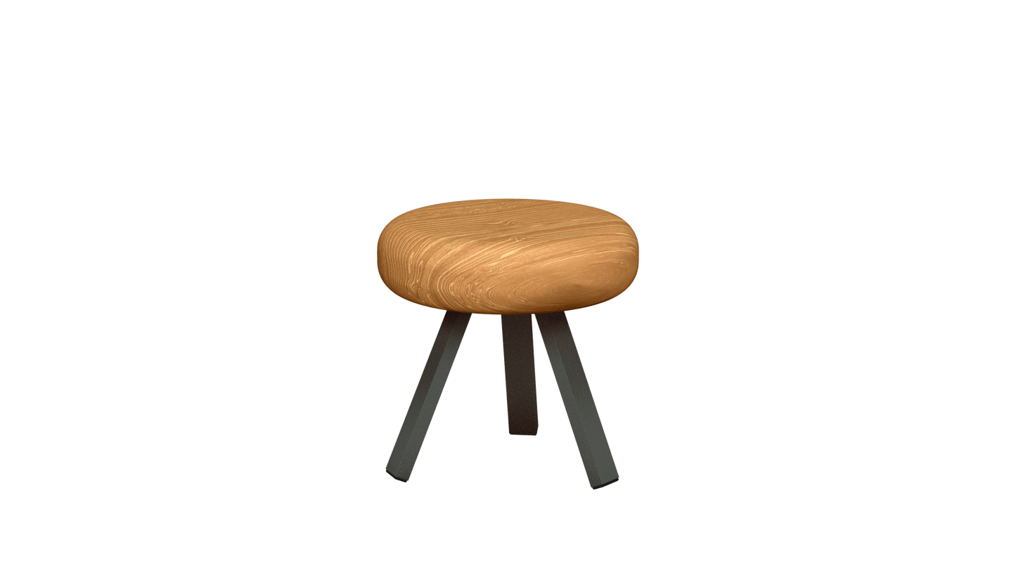 Tabouret bas rond en chêne et métal Smack - MATIERE GRISE - La Maison MilanaiseTABOURETSMACK - 63Winners 22335cm