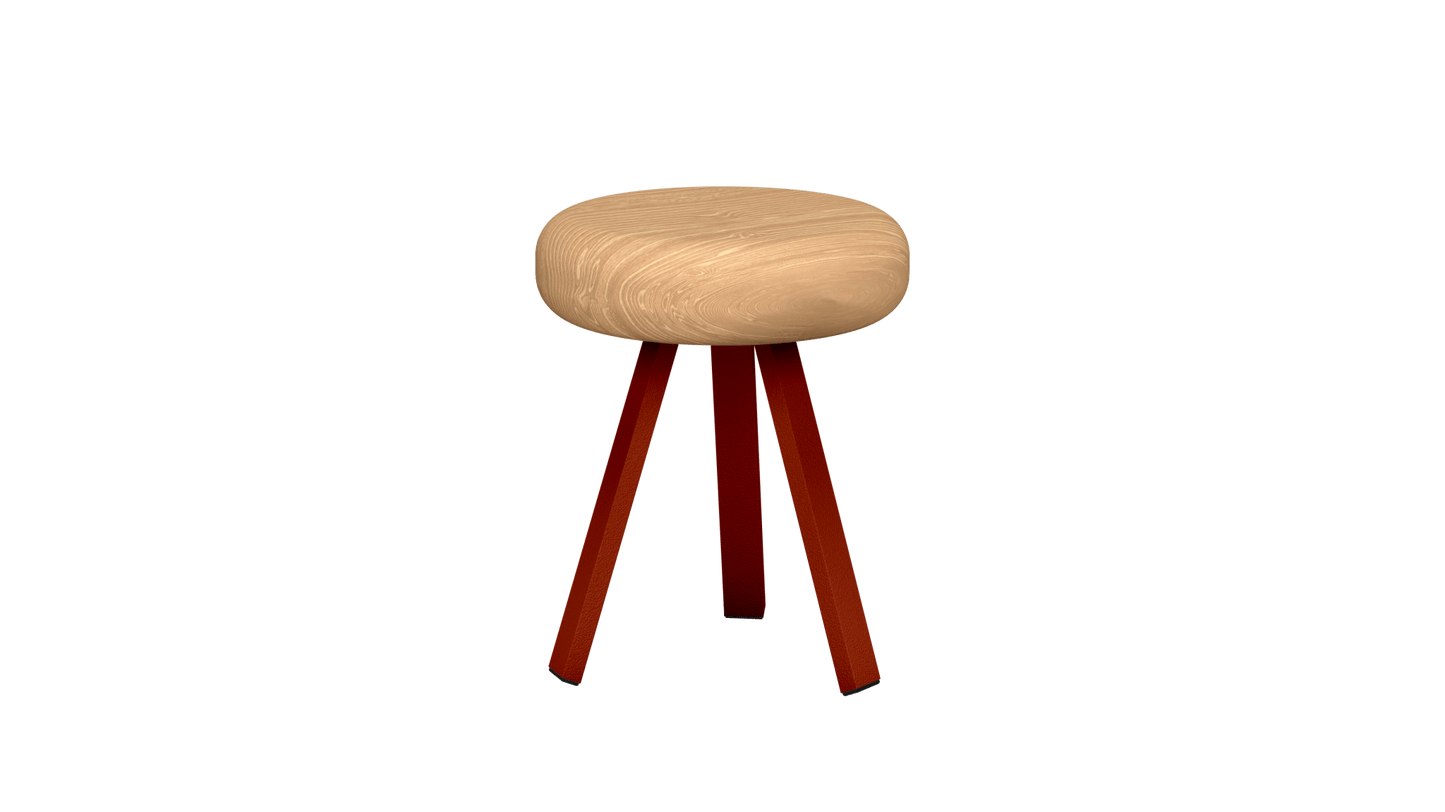 Tabouret bas rond en chêne et métal Smack - MATIERE GRISE - La Maison MilanaiseTABOURETSMACK - 38Terracotta 14245cm