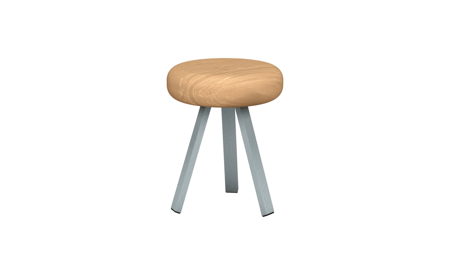 Tabouret bas rond en chêne et métal Smack - MATIERE GRISE - La Maison MilanaiseTABOURETSMACK - 78Nuage 00245cm