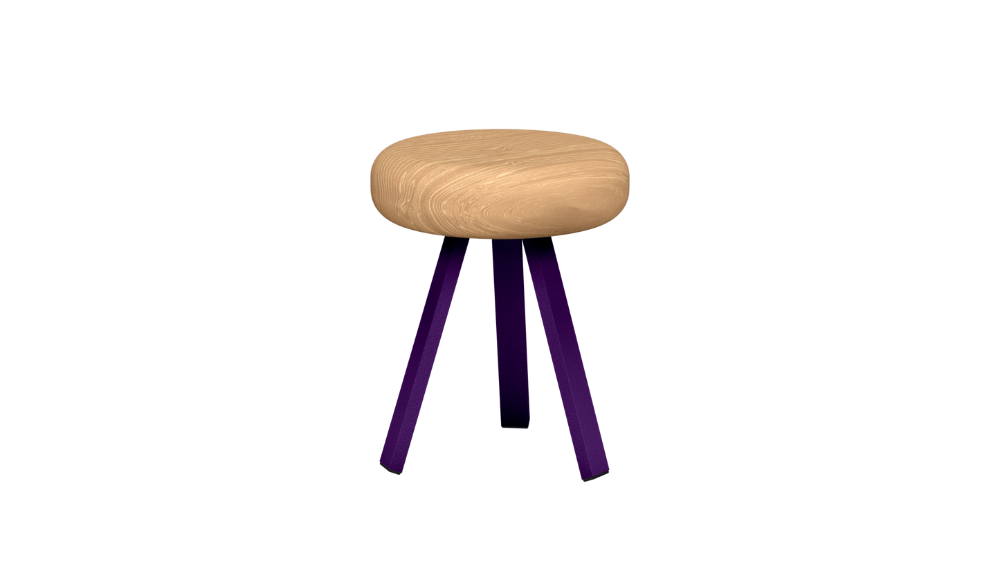 Tabouret bas rond en chêne et métal Smack - MATIERE GRISE - La Maison MilanaiseTABOURETSMACK - 40Ultra Violet 17245cm