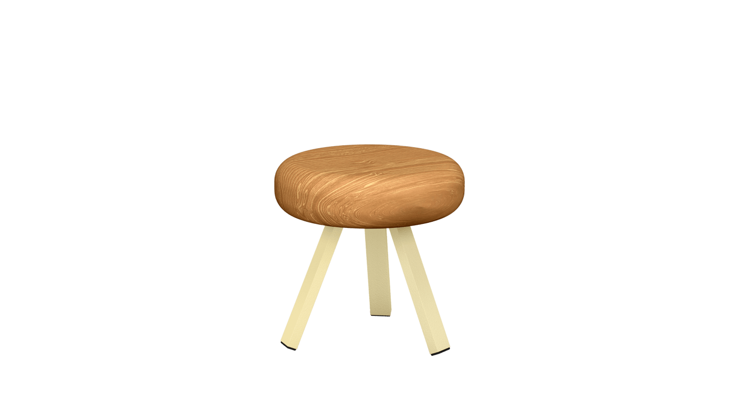 Tabouret bas rond en chêne et métal Smack - MATIERE GRISE - La Maison MilanaiseTABOURETSMACK - 69Champagne 23135cm