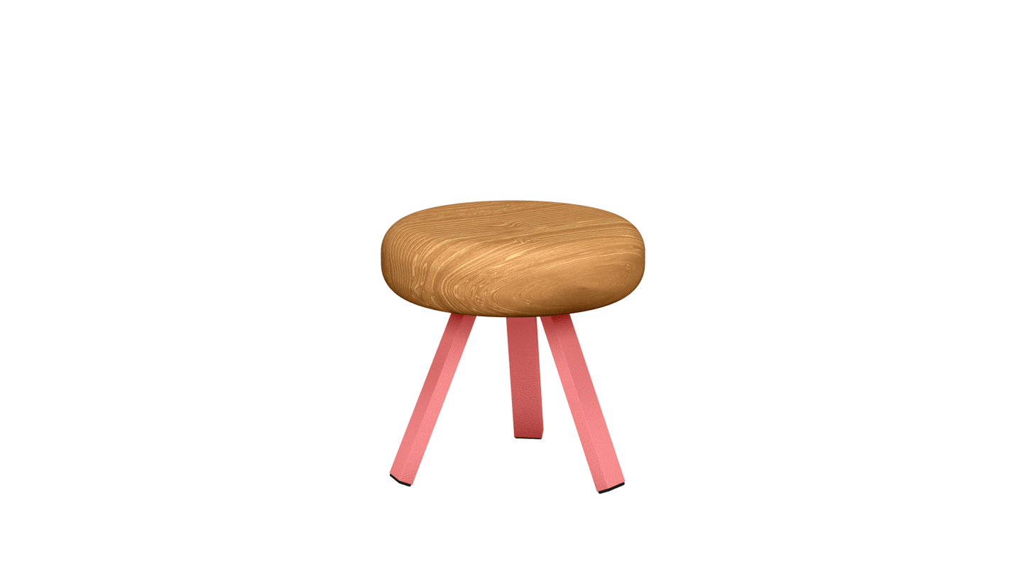 Tabouret bas rond en chêne et métal Smack - MATIERE GRISE - La Maison MilanaiseTABOURETSMACK - 29Pink Lady 16335cm