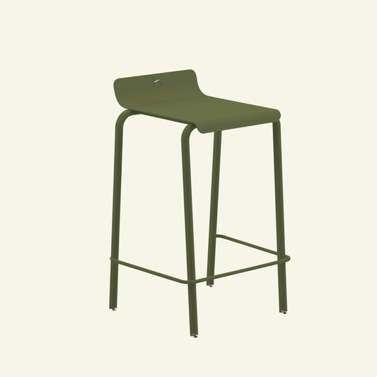 Tabouret de comptoir en aluminium Design et fabrication française - ALLURE D'AZUR - La Maison Milanaise582303L - 1Charbon