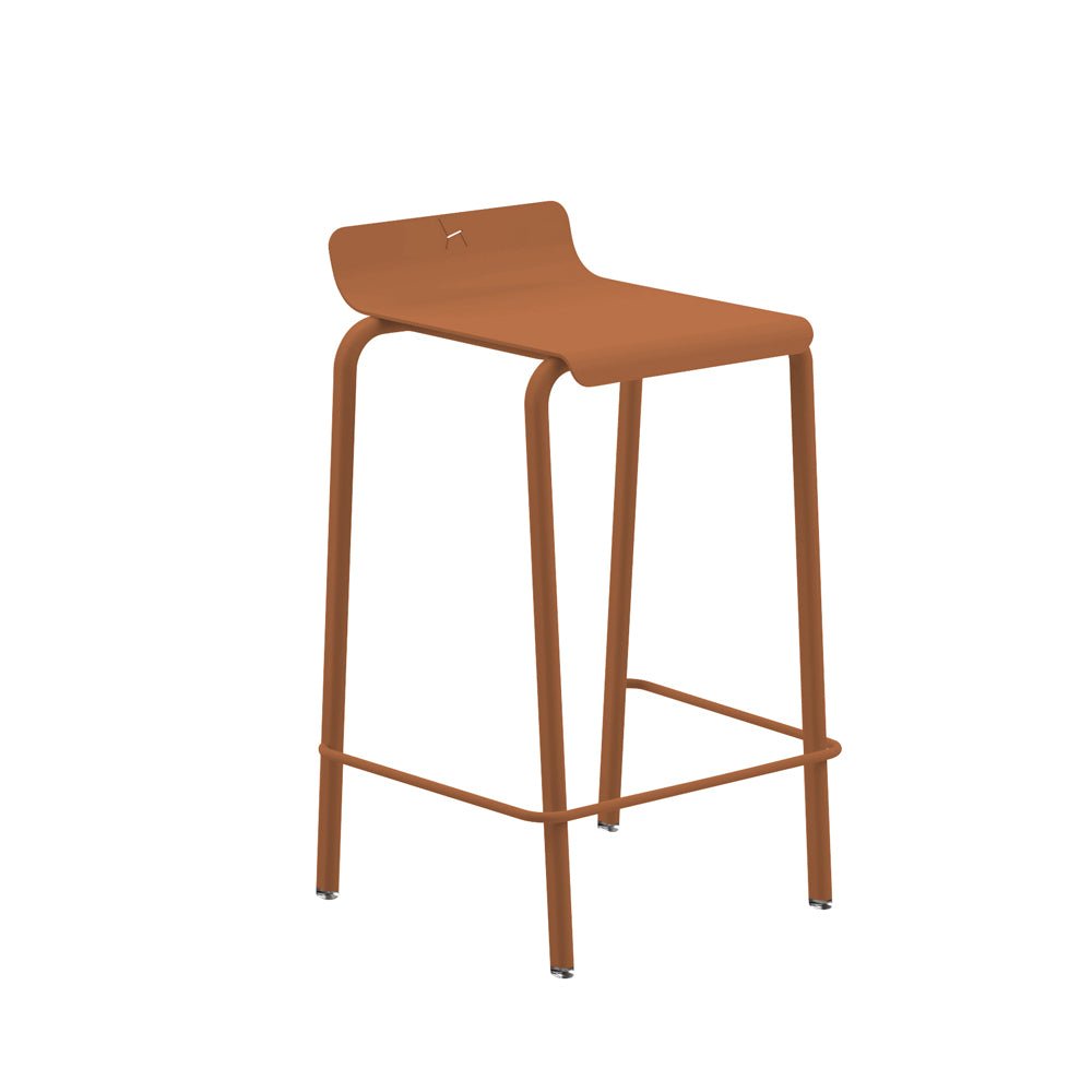 Tabouret de comptoir en aluminium Design et fabrication française - ALLURE D'AZUR - La Maison Milanaise582303L - 11Terracotta