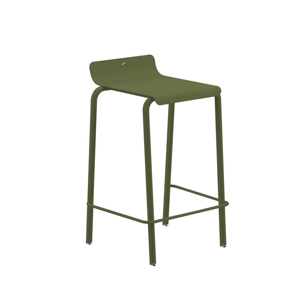 Tabouret de comptoir en aluminium Design et fabrication française - ALLURE D'AZUR - La Maison Milanaise582303L - 7Kaki