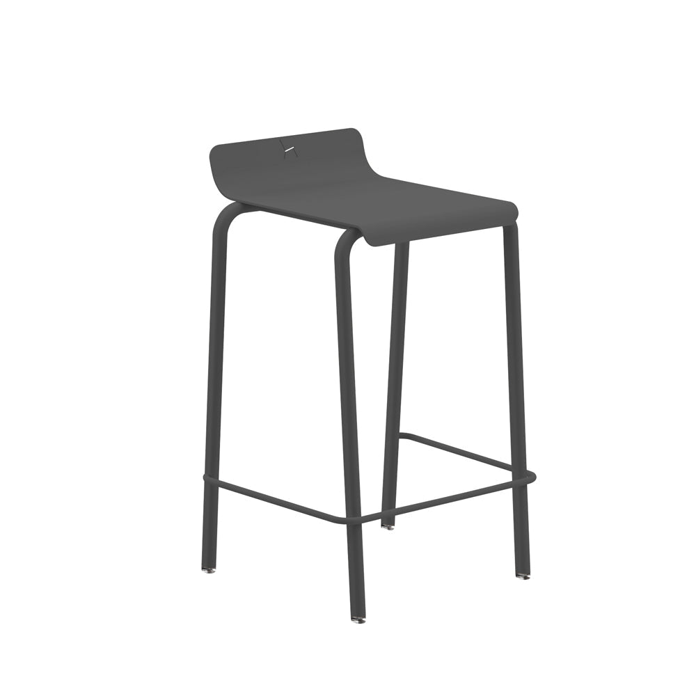 Tabouret de comptoir en aluminium Design et fabrication française - ALLURE D'AZUR - La Maison Milanaise582303L - 4Anthracite