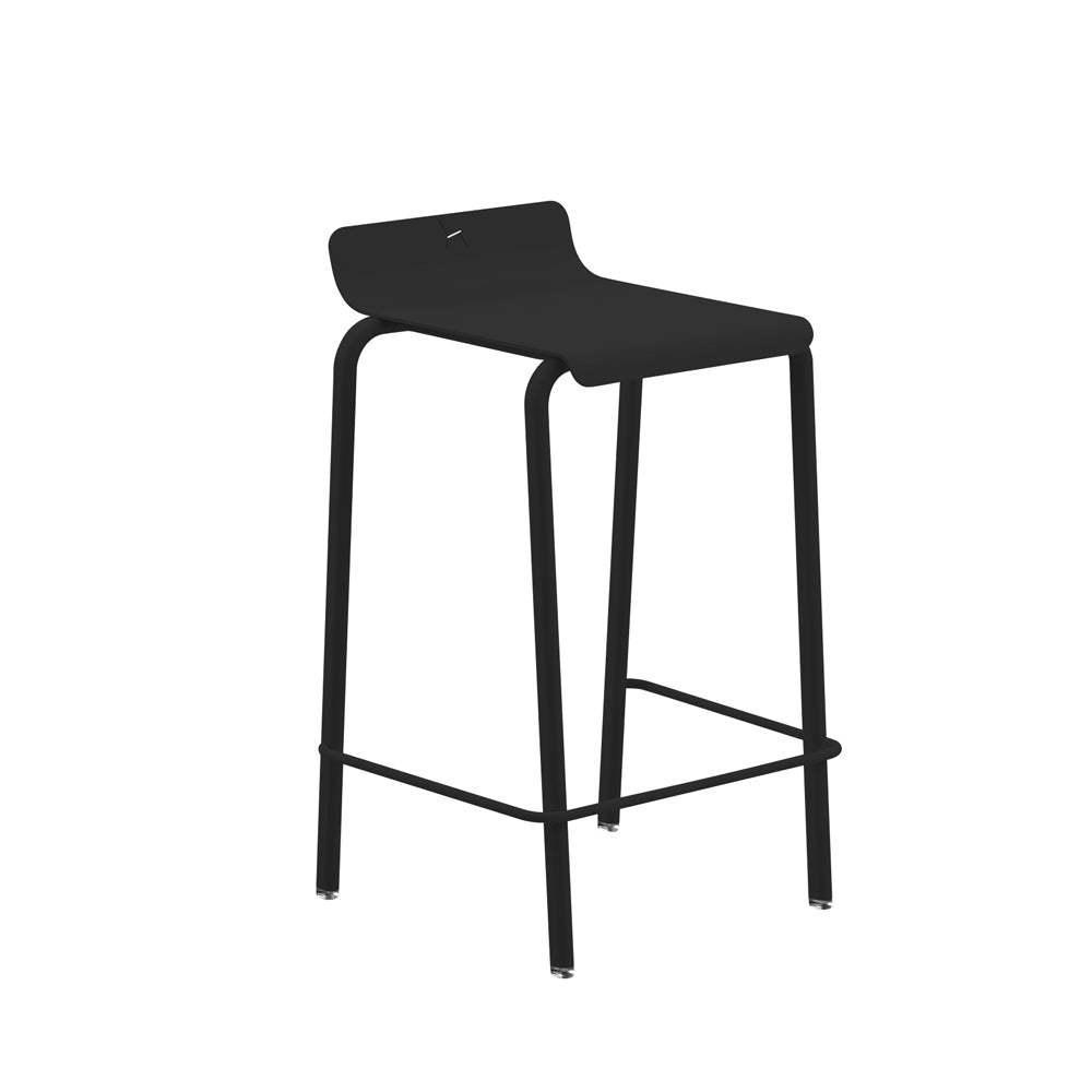 Tabouret de comptoir en aluminium Design et fabrication française - ALLURE D'AZUR - La Maison Milanaise582303L - 1Charbon