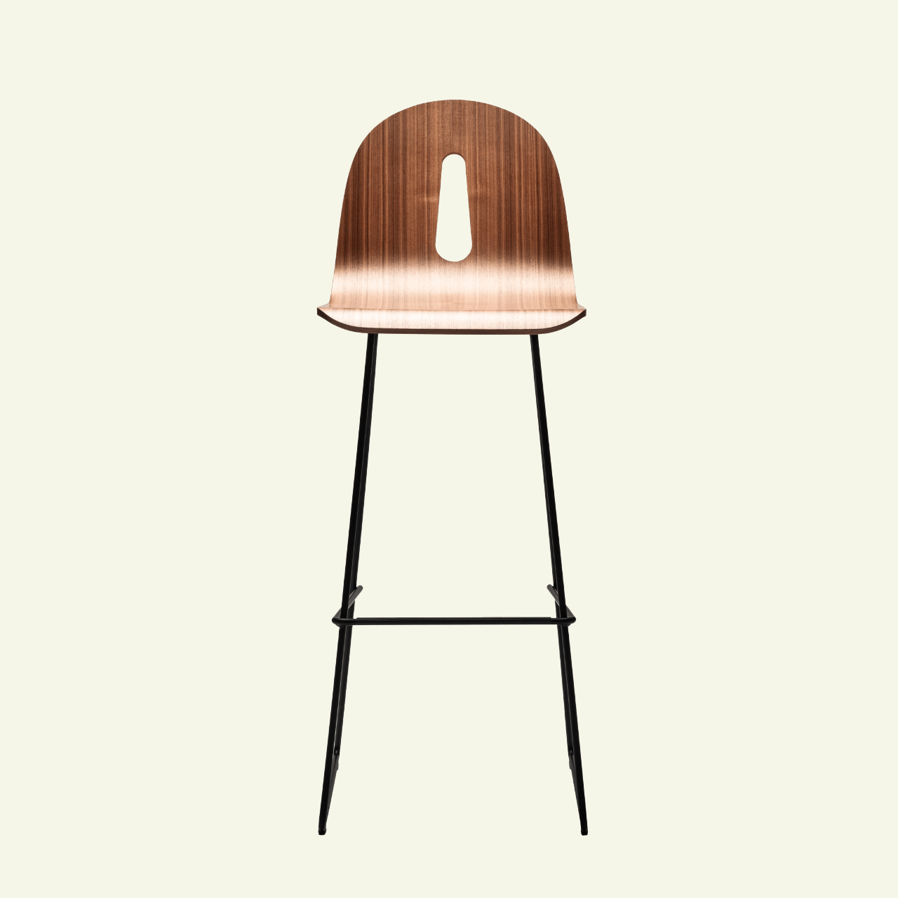 Tabourets en bois et métal Gotham Woody - CHAIRS AND MORE - La Maison MilanaiseGOTHAMWOODYSLSG - 80Grand Tabouret L41.5cmxH110cmxP54cm hauteur d'assise 82cmNoyer