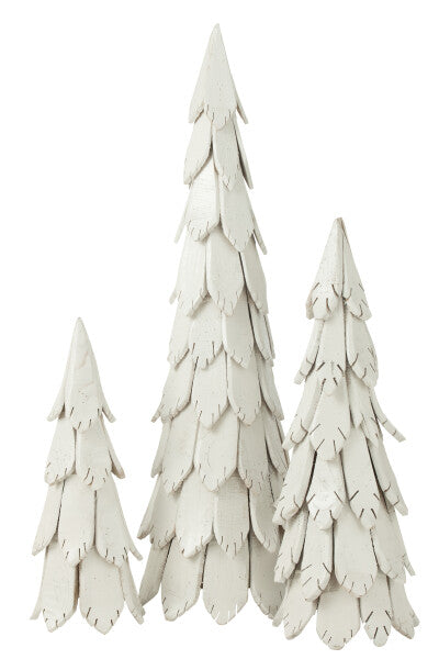 Arbre de Noël en morceaux de bois blancs Petit