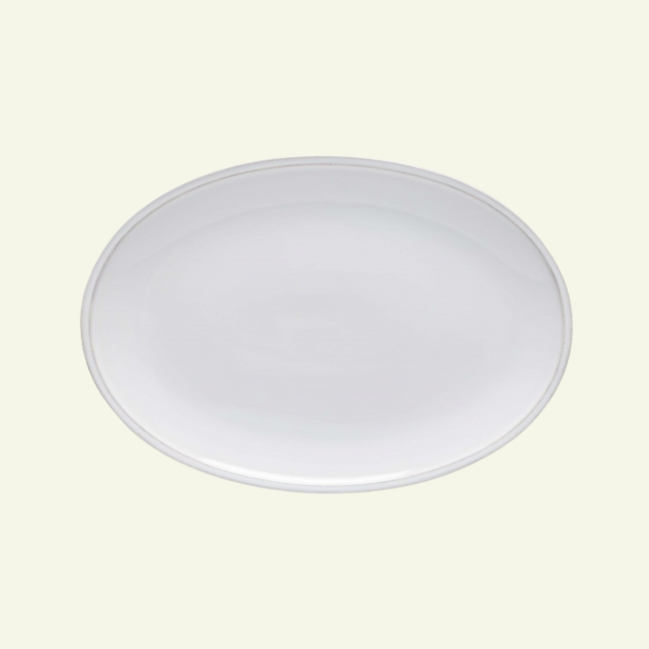 Assiettes ovales blanches en grés fin Friso, lot de 6 - COSTA NOVA