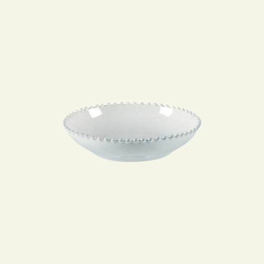 Assiettes creuses en grès bord perlé Pearl, lot de 6 - COSTA NOVA