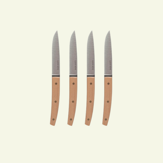 Couteaux à steak en inox et érable, lot de 4 - COSTA NOVA