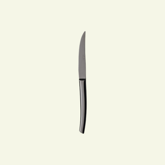 Couteaux à steak noirs en acier inoxydable Véla, lot de 12 - COSTA NOVA