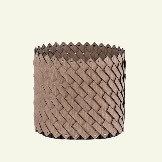 Panier carré Sestrière bois noyer Canaletto écoresponsable - PINETTI