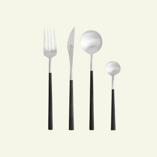 Ensemble couverts 24 pièces en inox Mito, Noir - COSTA NOVA