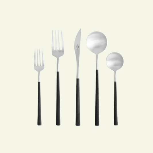 Ensemble de 5 couverts en inox Mito, Noir - COSTA NOVA