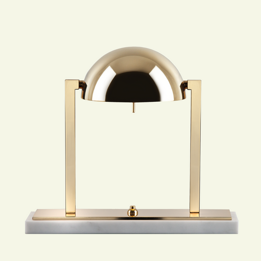 Lampe à poser en laiton et marbre Diane - LUMEN CENTER