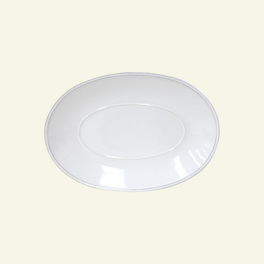 Plat ovale blanc en grés fin Friso - COSTA NOVA