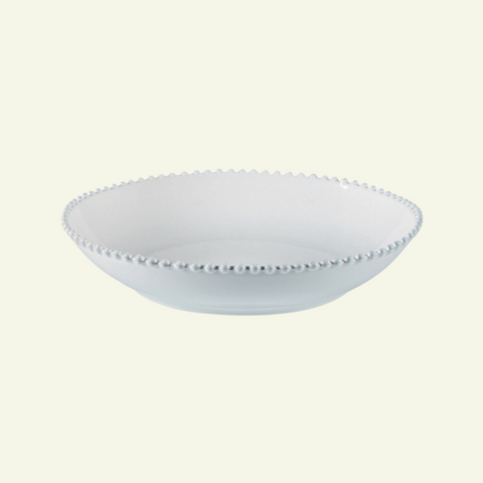 Saladier en grès fin blanc bord perlé Pearl - COSTA NOVA
