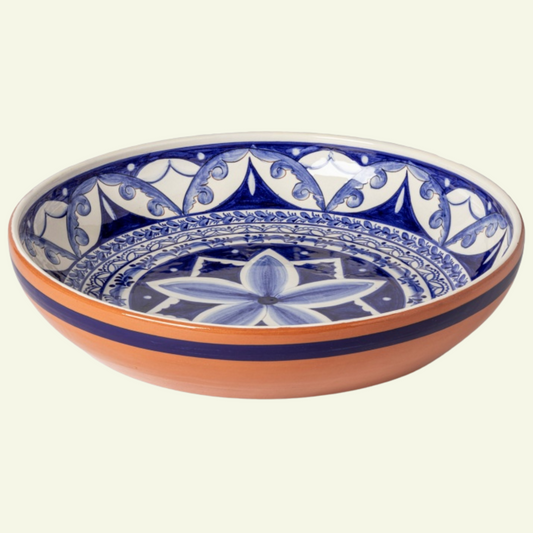 Saladier floral bleu en terre cuite Alentejo Terracotta - COSTA NOVA