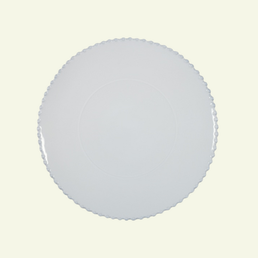 Sous assiettes rondes en grès bord perlé Pearl, lot de 6 - COSTA NOVA
