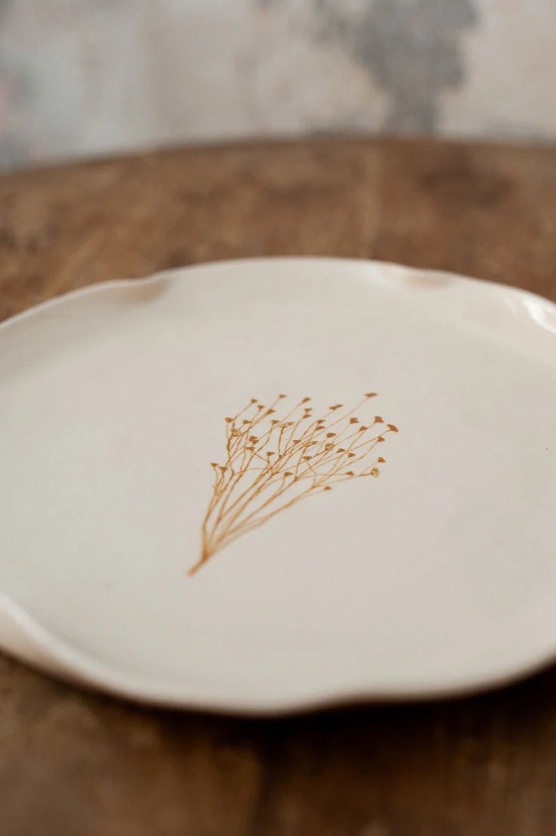 Assiette apéritive en faïence blanche Wild Field - MARTINAS HOME - La Maison MilanaiseAPERITIVOWILDFIELDJAUNEMoutarde