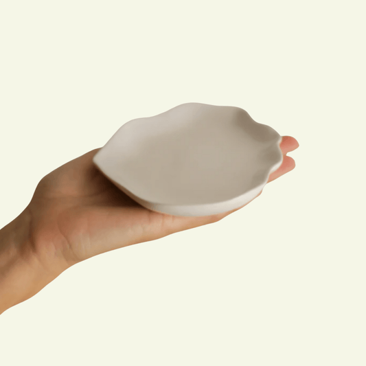 Assiette apéritive en grès blanc LOTUS - MARTINAS HOME - La Maison MilanaisePPWL10