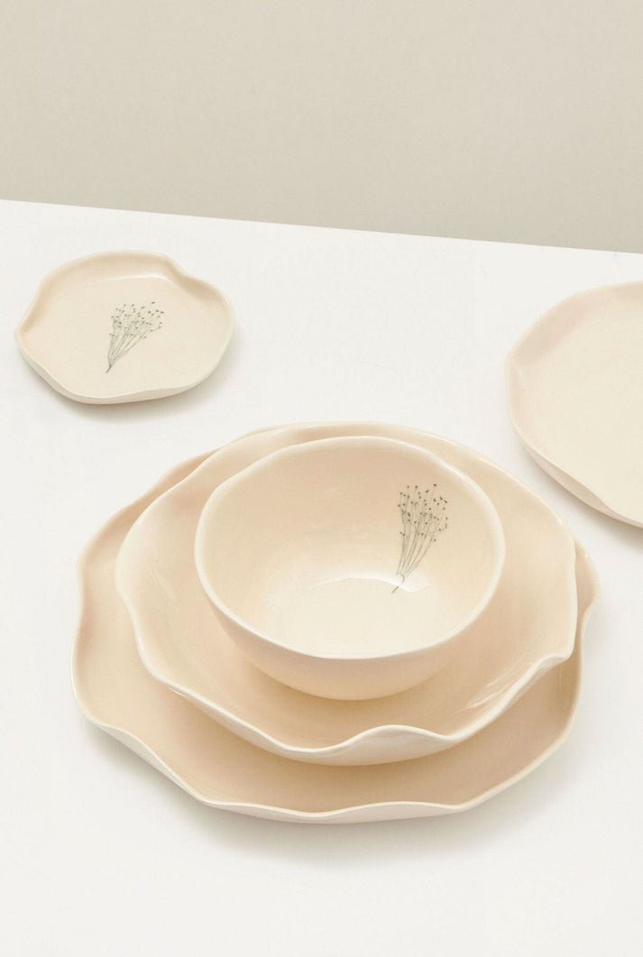 Assiette creuse en faïence blanche Wild Field - MARTINAS HOME - La Maison MilanaiseCREUSEWILDFIELDBleu
