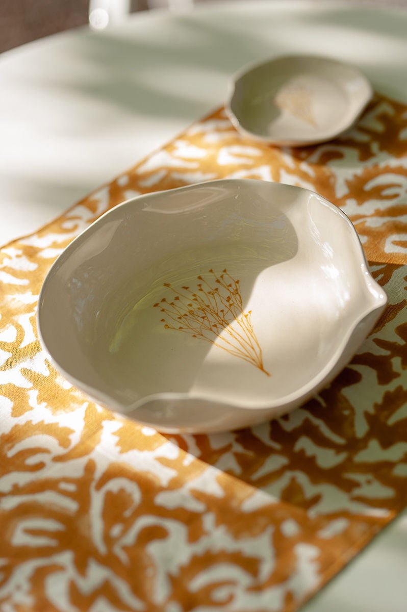 Assiette creuse en faïence blanche Wild Field - MARTINAS HOME - La Maison MilanaiseCREUSEWILDFIELDJAUNEMoutarde