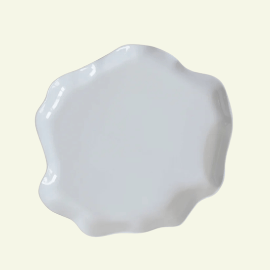 Assiette plate en grès blanc LOTUS - MARTINAS HOME - La Maison MilanaisePPWL29