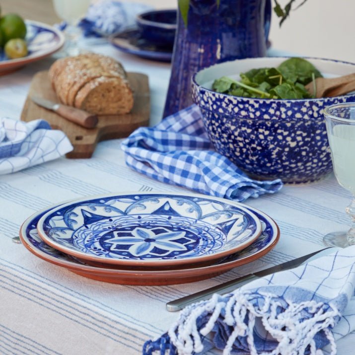 Assiettes à dessert florales bleu en terre cuite Alentejo Terracotta, lot de 6 - COSTA NOVA - La Maison MilanaiseCFL04156 Assiettes à dessert Ø22.9cm