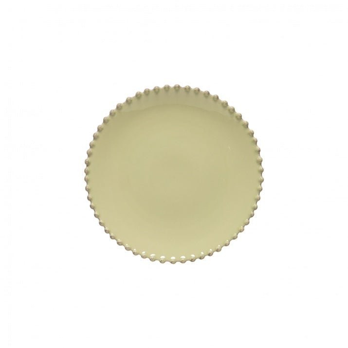 Assiettes à dessert rondes en grès bord perlé Pearl, lot de 6 - COSTA NOVA - La Maison MilanaisePEP222PISTA6 Assiettes à dessert Ø22cm H2.4cmPistacchio