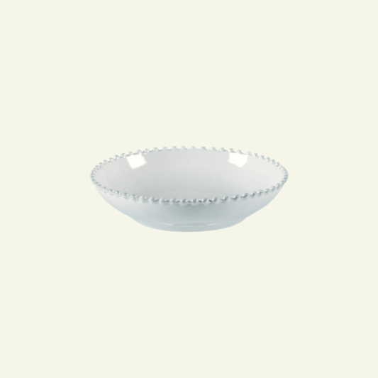Assiettes creuses en grès bord perlé Pearl, lot de 6 - COSTA NOVA - La Maison MilanaisePEP231B6 Assiette à pâtes Ø23.6cm H5.6cmBlanc